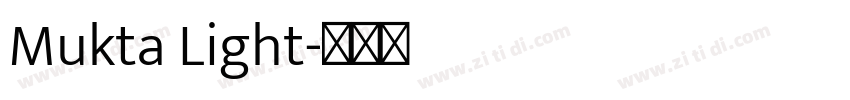 Mukta Light字体转换